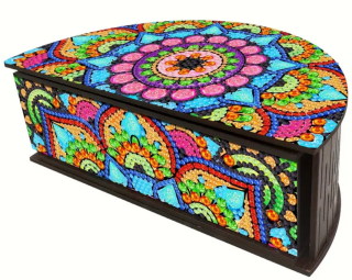 Diamond Painting DIY Vintage Mandala Kunst Holzkiste